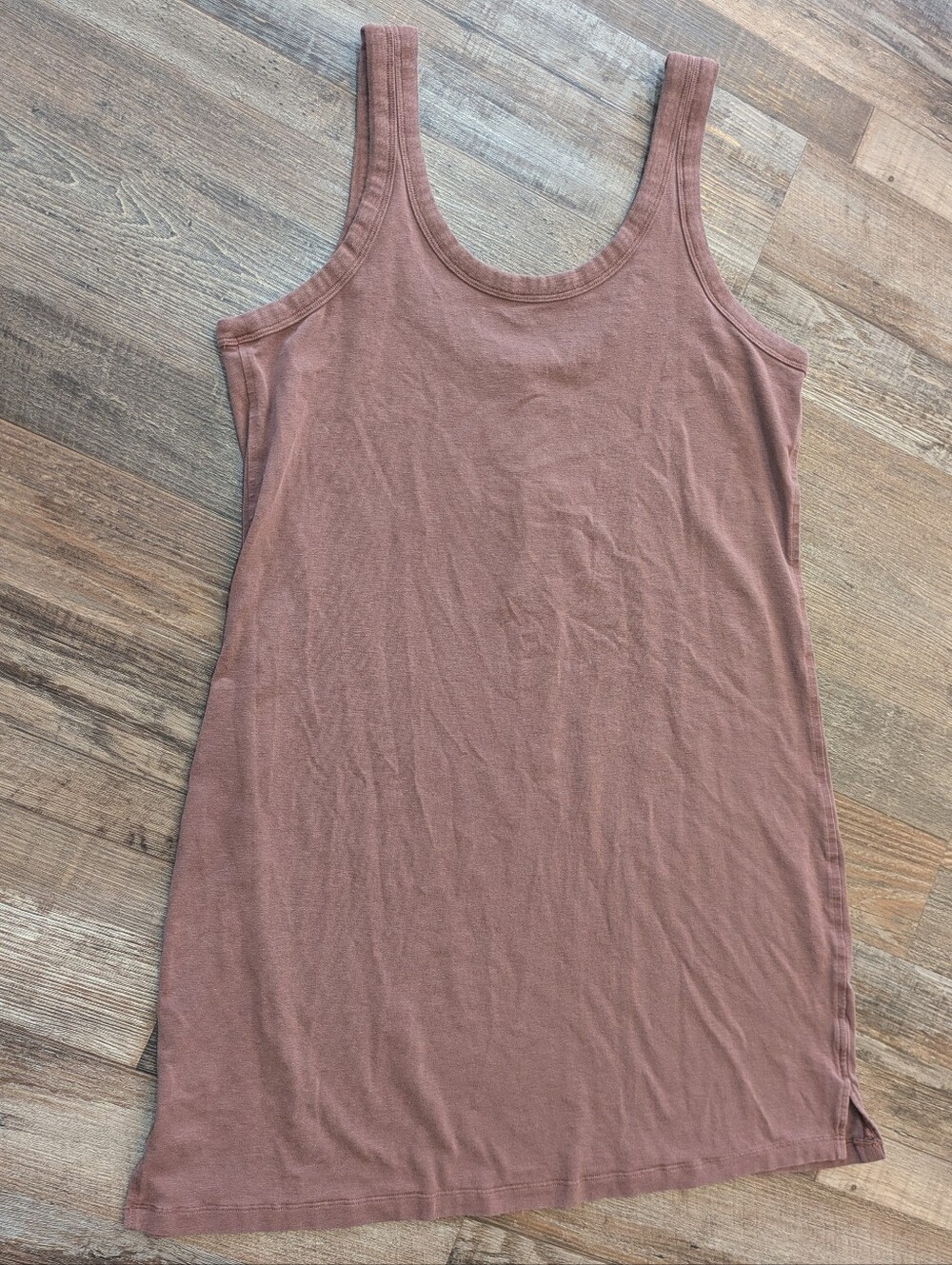 Lululemon Classic-Fit Cotton-Blend Scoop Tank Dress Ancient Copper Sz 6 - Picture 3 of 13